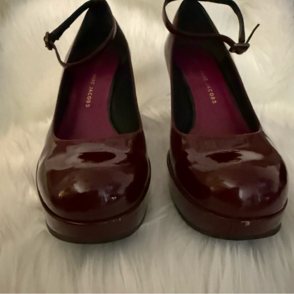 Marc Jacobs Dark Red Patent Heels - Picture 5 of 9